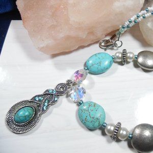 NEW BEADED NECKLACE 20"